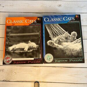 Classic Cats Cat Nap II & III Buffalo Games 500‎ Pc Puzzle Lot David McEnery
